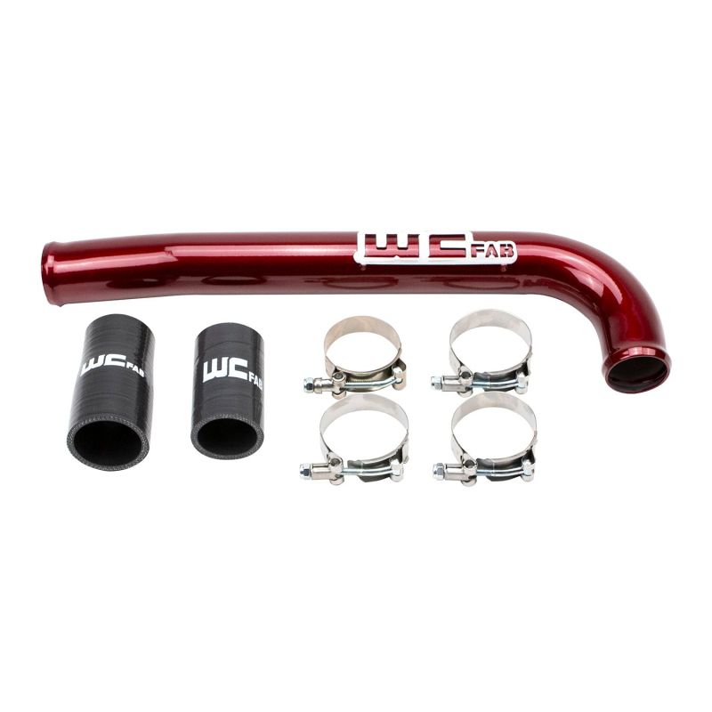 Wehrli 03-09 Dodge 5.9L/6.7L Cummins (Non-Twin CP3) Upper Coolant Pipe - WCFab Red Radiator Hoses Wehrli