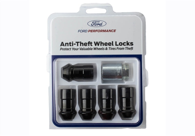 Ford Racing 2023+ Ford Bronco Raptor M14 x 1.5 Black Security Lug Nut Kit - Set of 5 Lug Nuts Ford Racing