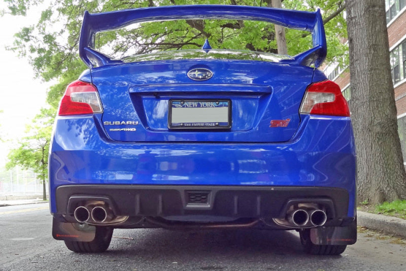Rally Armor 15-21 Subaru WRX/STI Black UR Mud Flap w/Blue Logo Mud Flaps Rally Armor
