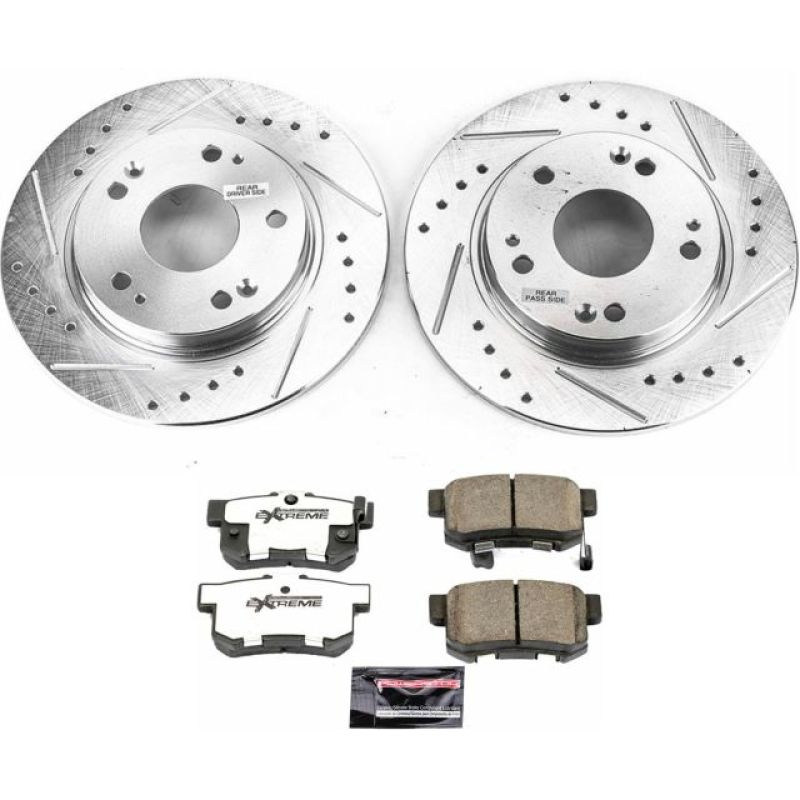 Power Stop 11-15 Honda CR-Z Rear Z26 Street Warrior Brake Kit Brake Kits - Performance D&S PowerStop