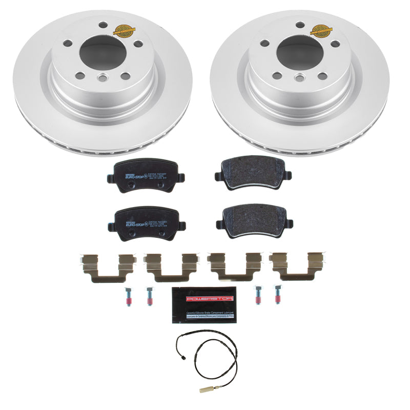Power Stop 10-13 BMW 128i Rear Euro-Stop Brake Kit Brake Kits - OE PowerStop