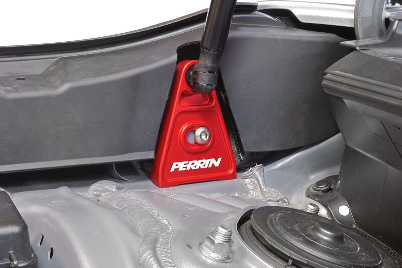 PERRIN 15+ Subaru WRX/STI High-Lift Hood Brackets - Red Hood Struts Perrin Performance