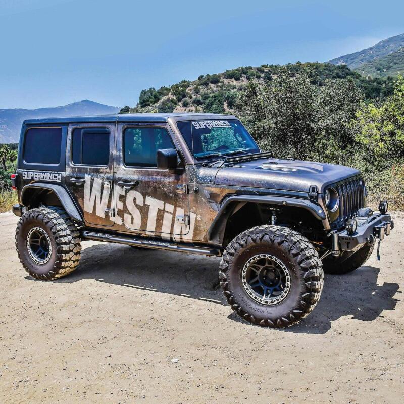 Westin 18-23 Jeep Wrangler JL Unlimited 4dr Rock Slider - Textured Black Body Armor & Rock Rails Westin
