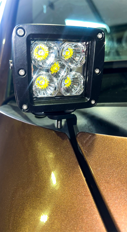 Fishbone Offroad 04-14 Ford F150 / 10-14 Raptor Hood Light Bracket - Black Light Mounts Fishbone Offroad