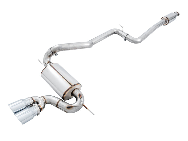 AWE Tuning Ford Focus ST Touring Edition Cat-Back Exhaust - Resonated - Chrome Silver Tips Catback AWE Tuning