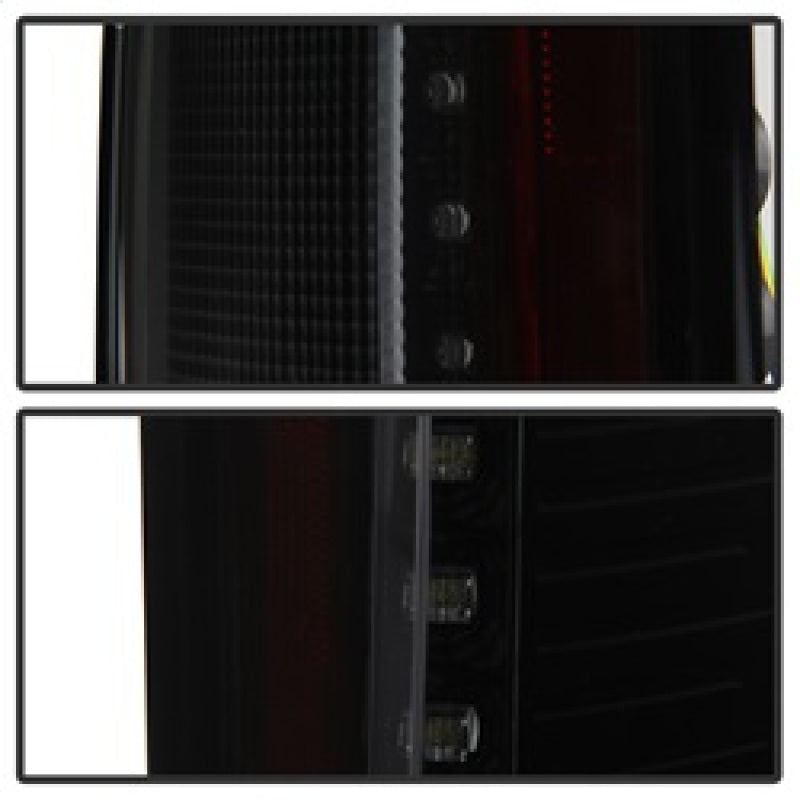 Spyder 15-17 Ford F-150 LED Tail Lights (w/Blind Spot) - Black Smoke (ALT-YD-FF15015BS-LBLED-BSM) Tail Lights SPYDER