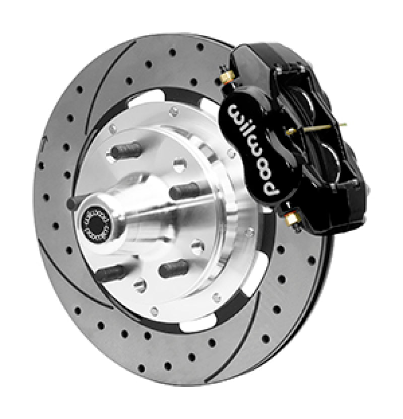 Wilwood 55-57 Chevrolet Bel Air Forged Dynalite Front Big Brake Kit - Black Big Brake Kits Wilwood