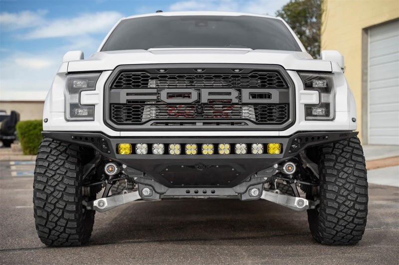Addictive Desert Designs 17-20 Ford F-150 Raptor Rock Fighter Frame Cut Front Bumper Bumpers - Steel Addictive Desert Designs