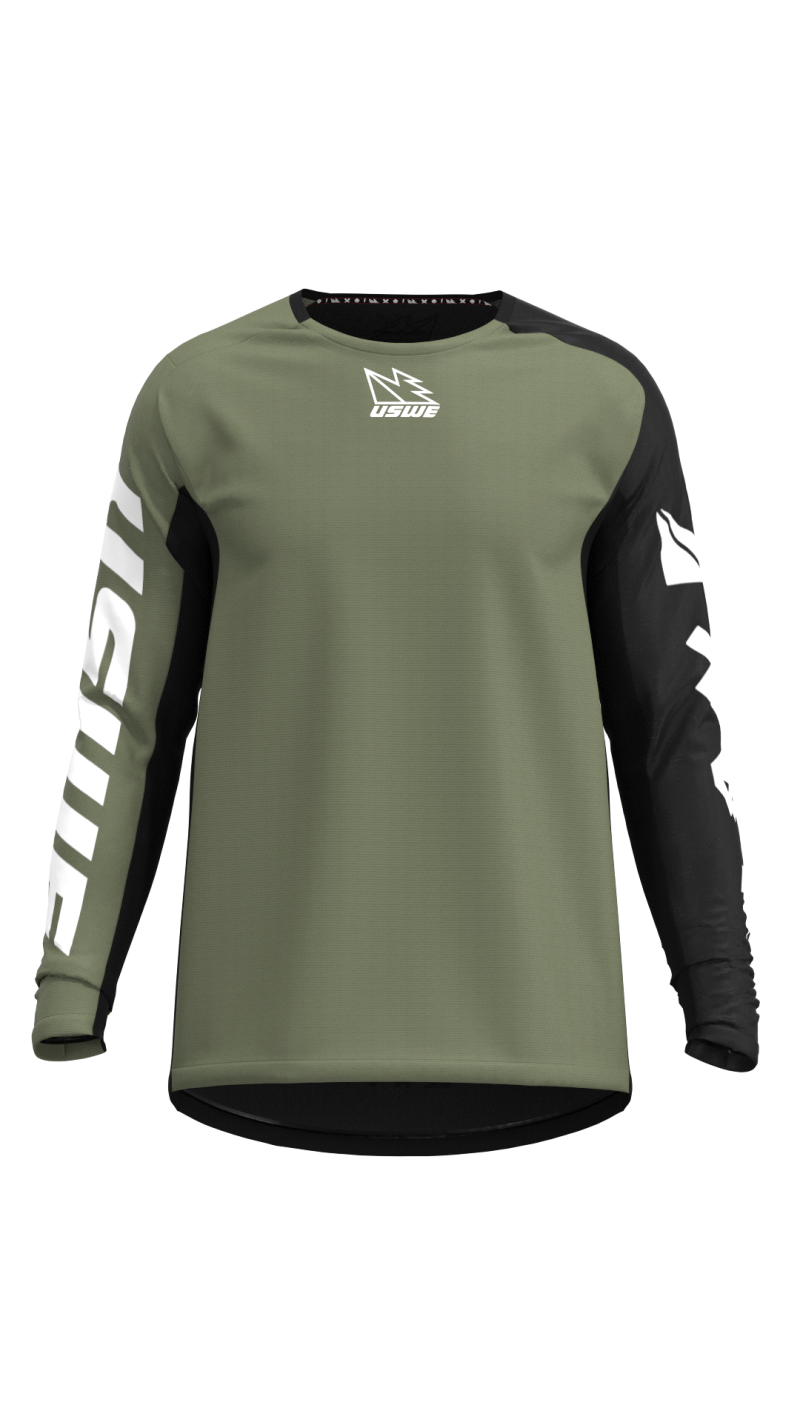USWE Kalk Off-Road Jersey Olive Green - Small Shirts USWE