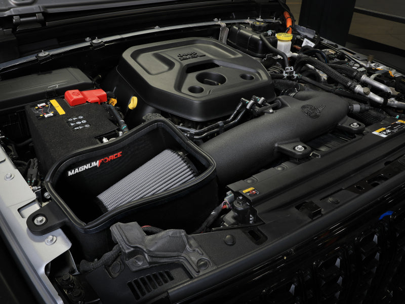 aFe 24-25 Jeep Wrangler JL 4XE L4 2.0L Magnum FORCE Stage-2 Cold Air Intake w/ Pro DRY S Filter Cold Air Intakes aFe