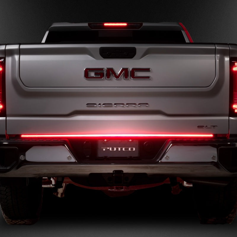 Putco 19-22 GMC Sierra 1500/2500/3500 60in Light Blade Direct Fit Kit Red / Amber / White Light Tailgate Bar Putco