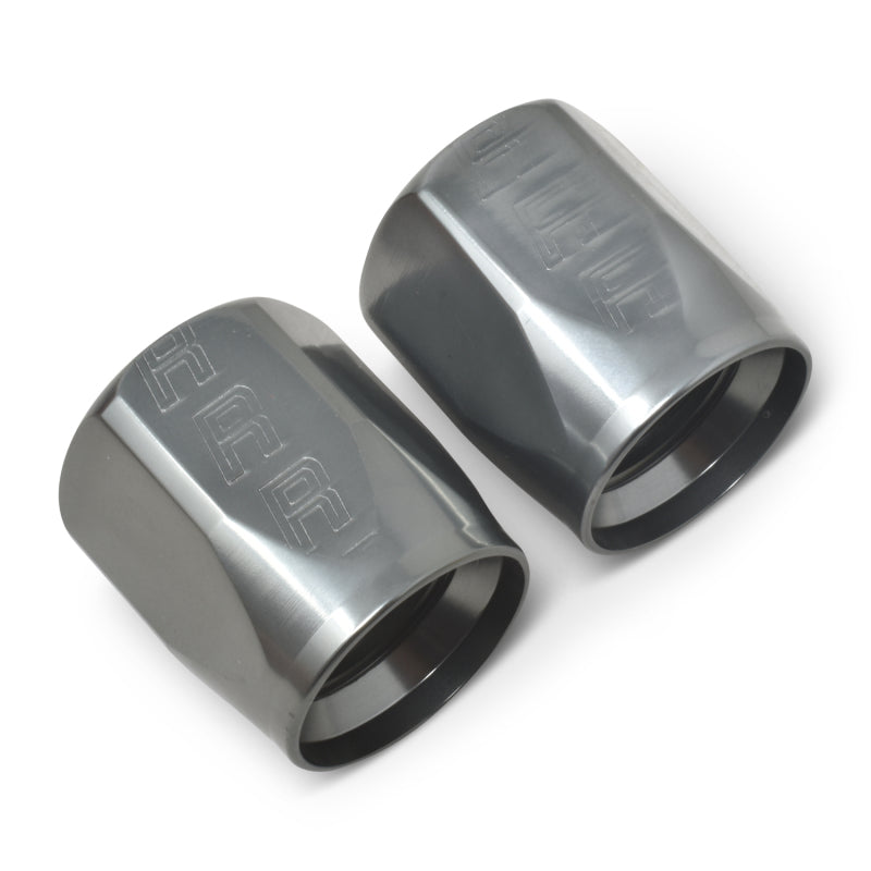 Russell Hose End Socket -8 AN Polished & Gray Anodized (2 Pack) Fittings Russell