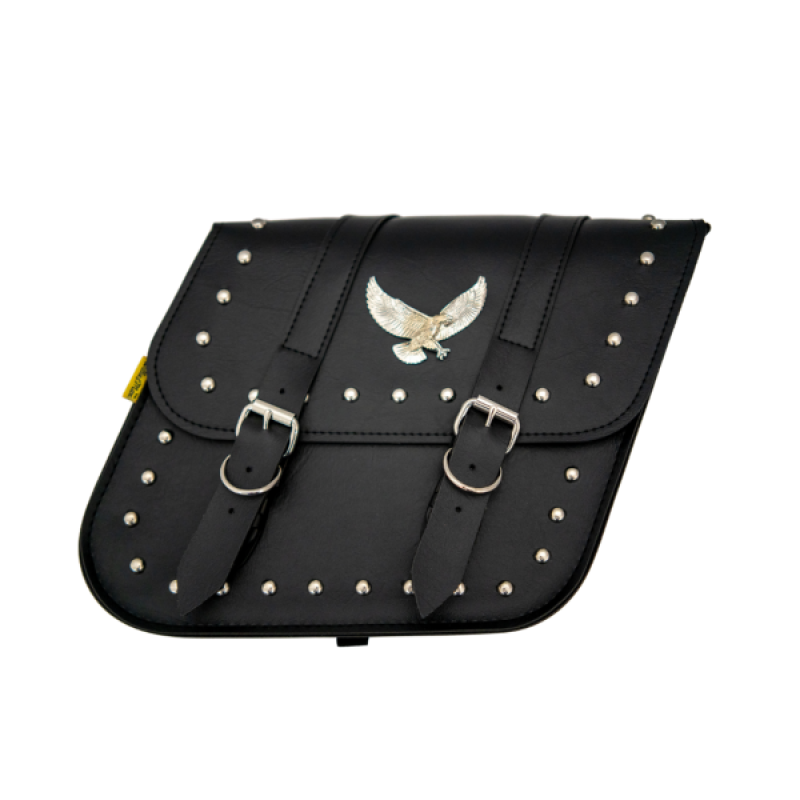 Willie & Max Universal Studded Series Compact Slant Saddlebags (12 in L x 9.5 in W x 5.5 in H)-Black Bags - Saddlebags Willie & Max