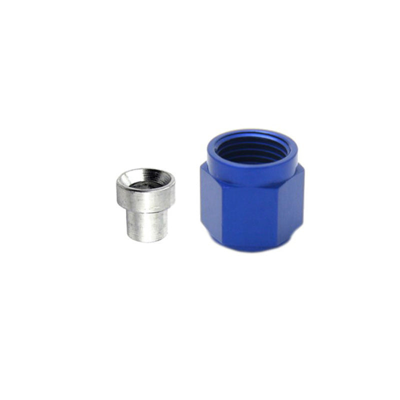 Nitrous Express 3AN B-Nut & Sleeve - Blue Hardware - Singles Nitrous Express