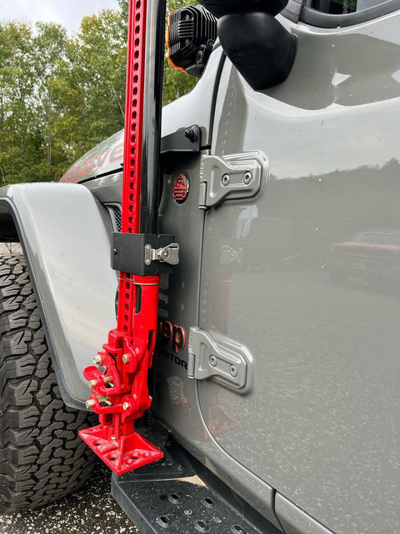 Go Rhino 18-24 Jeep Wrangler JL/JLU/JT Front Fender Jack Mount for Hi-Lift Jack - Tex. Blk Jacks Go Rhino