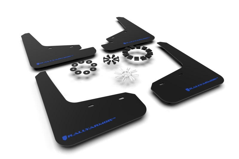 Rally Armor 20-26 Tesla Model Y, Juniper Y Black UR Mud Flap w/Blue Logo Mud Flaps Rally Armor