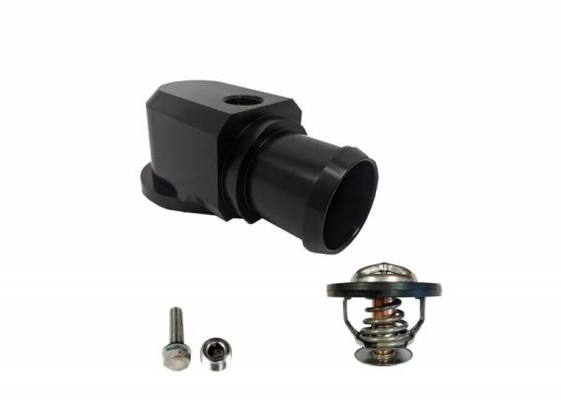 Granatelli 18-19 Jeep Trackhawk Billet Thermostat Housing w/180 Deg Thermostat - Black Thermostats Granatelli Motor Sports