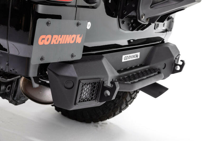 Go Rhino 18-20 Jeep Wrangler JL/JLU Rockline Rear Stubby Bumper Bumpers - Steel Go Rhino