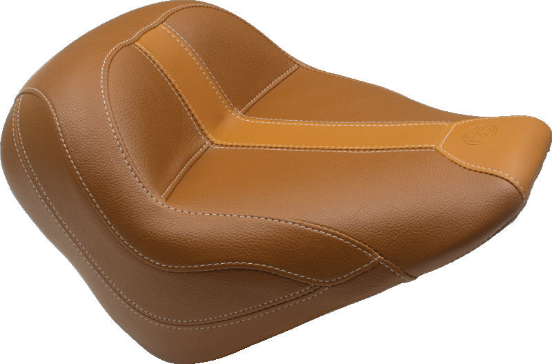 Mustang 15-21 Indian Scout Standard Touring Solo Seat - Brown Solo Motorcycle Seats Mustang Motorcycle