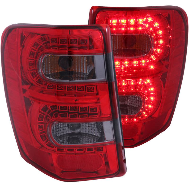 ANZO 1999-2004 Jeep Grand Cherokee LED Taillights Red/Smoke Tail Lights ANZO
