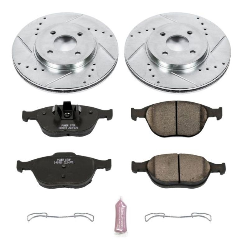 Power Stop 02-04 Ford Focus Front Z23 Evolution Sport Brake Kit Brake Kits - Performance D&S PowerStop