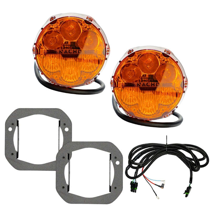Nacho Lighting Jeep JL/JT SAE Combo Amber Plug N Play Fog Light Kit (1pc Bumper Kit) Fog Lights Nacho Offroad Technology