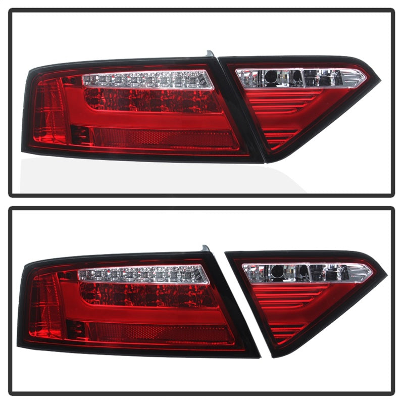 Spyder 08-12 Audi A5 LED Tail Lights - Red Clear ALT-YD-AA508V2-LED-RC Tail Lights SPYDER