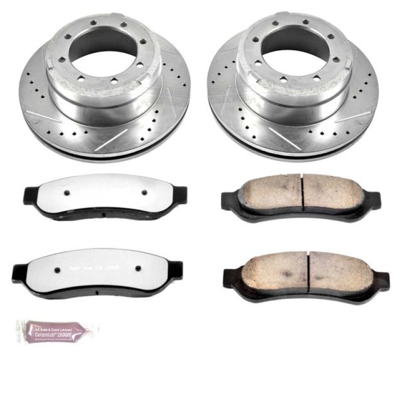 Power Stop 05-10 Ford F-350 Super Duty Rear Z36 Truck & Tow Brake Kit Brake Kits - Performance D&S PowerStop