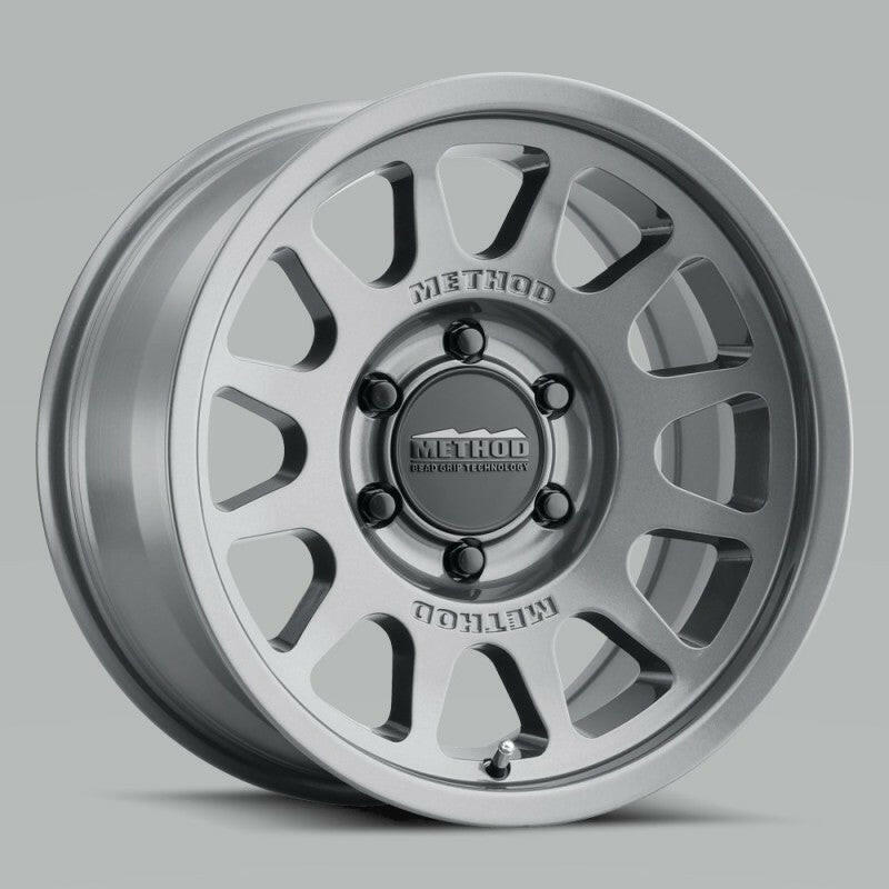 Method MR703 17x7.5 +50mm Offset 6x130 84.1mm CB Gloss Titanium Wheel Wheels - Cast Method Wheels