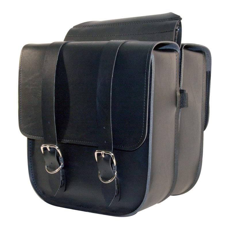 Willie & Max Universal Standard Straight Saddlebags (11 in L x 12 in W x 3.5 in H) - Black Bags - Saddlebags Willie & Max