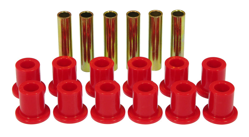 Prothane 67-77 Ford F250 4wd Front Spring & Shackle Bushings - Red Bushing Kits Prothane