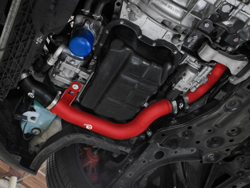 AFE 19-22 Hyundai Veloster N BladeRunner Aluminum Hot & Cold Charge Pipe Kit - Red Intercoolers aFe