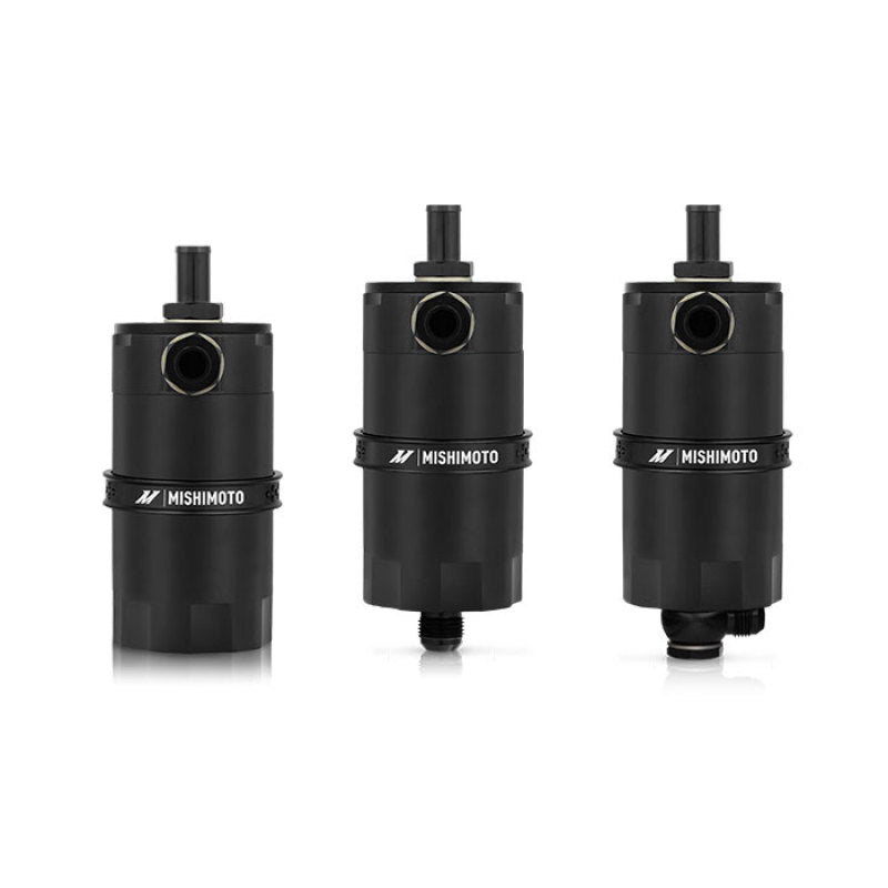 Mishimoto Universal Baffled Oil Catch Can - Black Oil Catch Cans Mishimoto