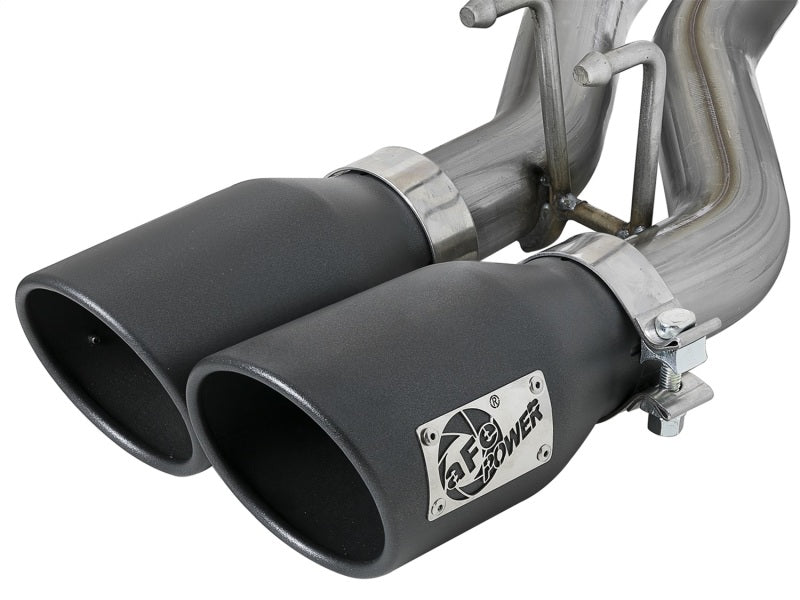 aFe Rebel Series Cat-Back 2.5in Dual Center Exit SS Exhaust w/ Black Tips 07-14 Jeep Wrangler V6 Catback aFe