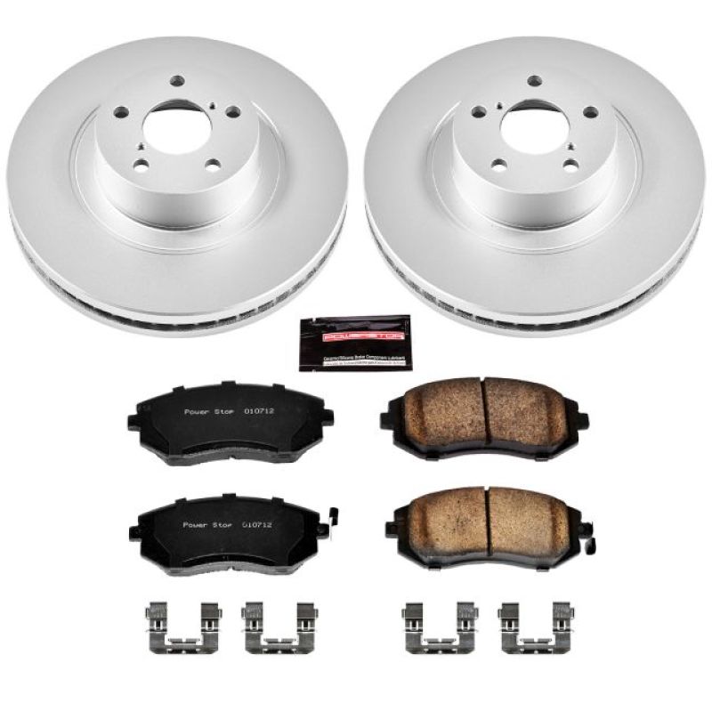 Power Stop 04-06 Subaru Baja Front Z17 Evolution Geomet Coated Brake Kit Brake Kits - Performance Blank PowerStop