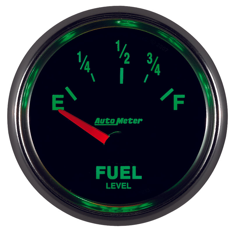 Autometer GS 52mm 0-90 ohms Short Sweep Electronic Fuel Level GM Gauge Gauges AutoMeter