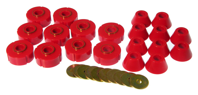 Prothane 78-80 Chevy K10 Blazer Body Mount Kit - Red Bushing Kits Prothane