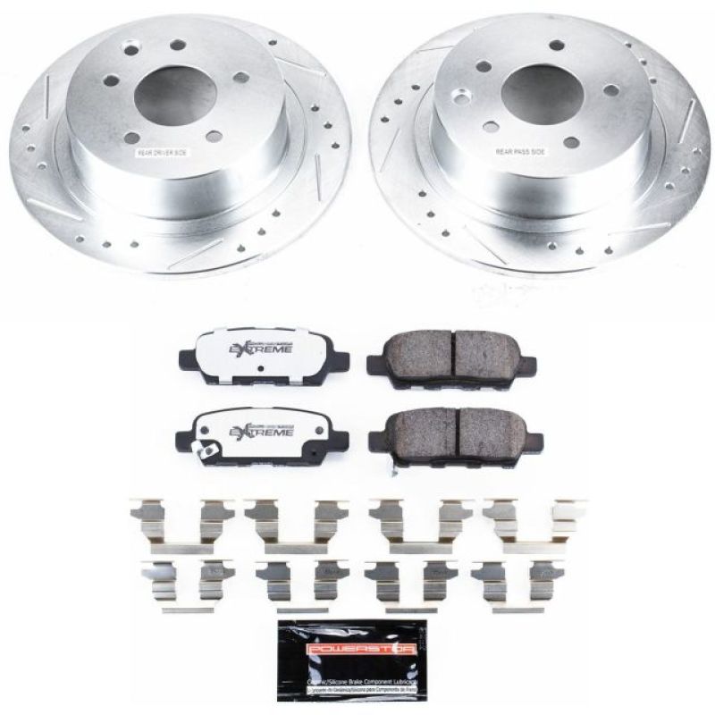 Power Stop 07-10 Nissan Altima Rear Z26 Street Warrior Brake Kit Brake Kits - Performance D&S PowerStop