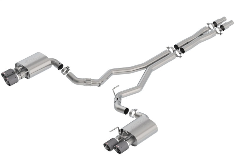 Borla 2018 Ford Mustang GT 5.0L AT/MT 3in Atak Catback Exhaust w/ Valves (Carbon Fiber Tip) Catback Borla