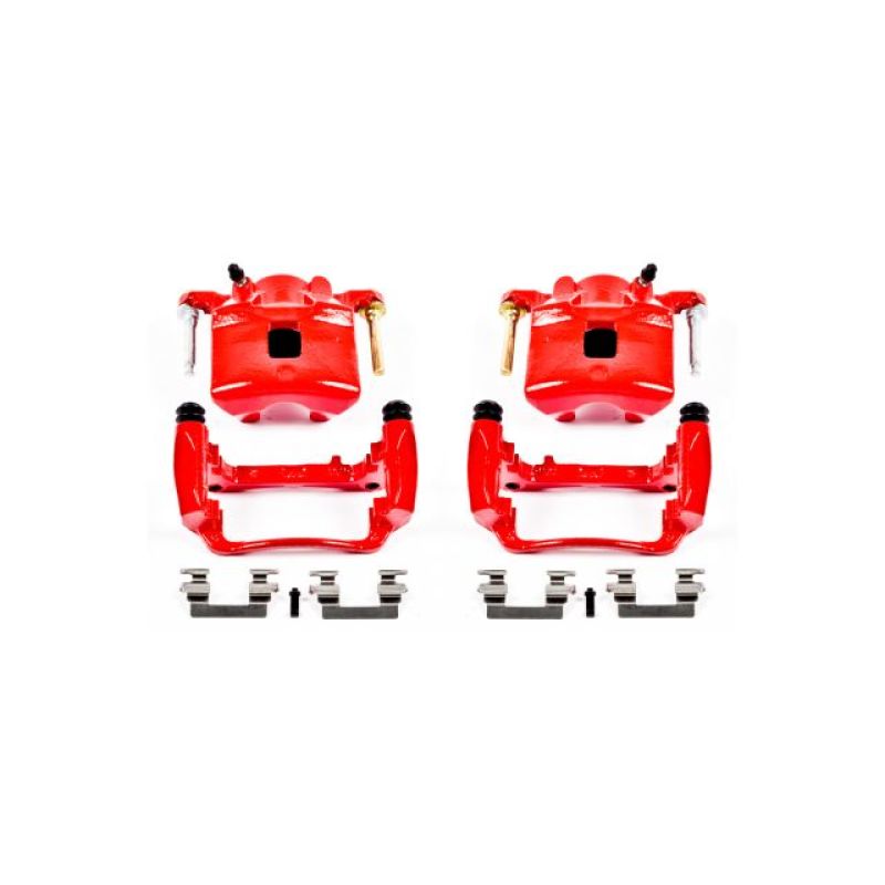 Power Stop 2007 Chevrolet Cobalt Front Red Calipers w/Brackets - Pair Brake Calipers - Perf PowerStop