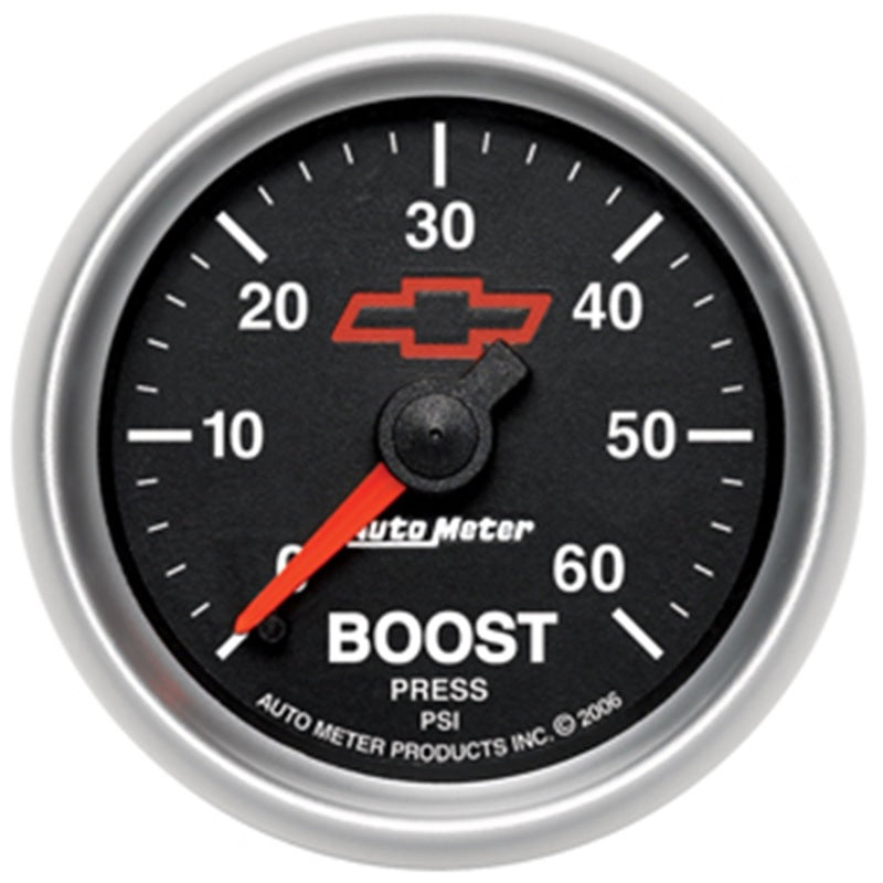 Autometer GM Performance Parts 2-1/16in 0-60 PSI Mechanical Boost Gauge Gauges AutoMeter
