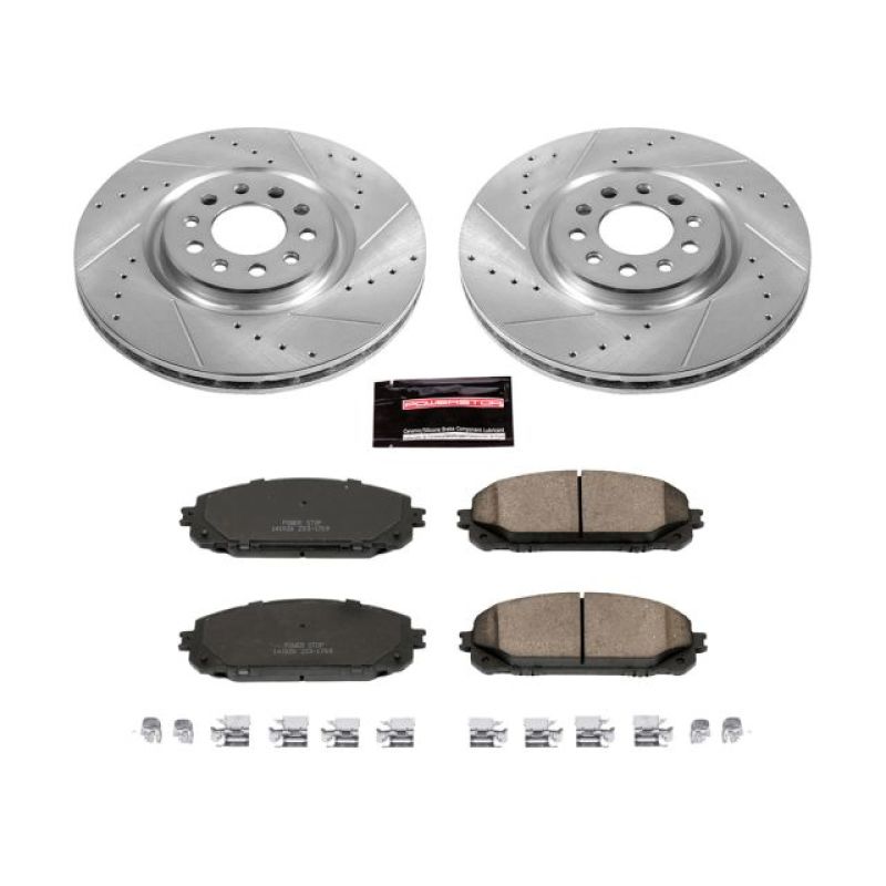 Power Stop 14-16 Jeep Cherokee Front Z23 Evolution Sport Brake Kit Brake Kits - Performance D&S PowerStop