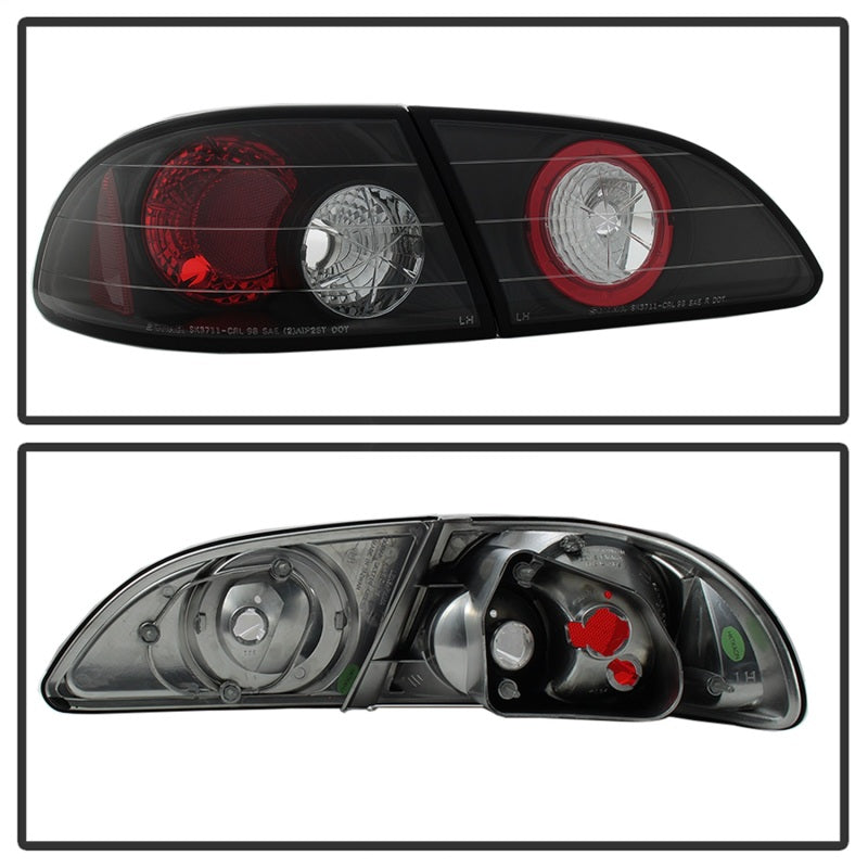 Spyder Toyota Corolla 98-02 Euro Style Tail Lights Black ALT-YD-TC98-BK Tail Lights SPYDER