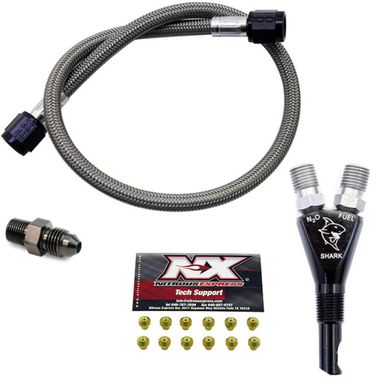Nitrous Express Shark SHO 400 HP EFI Nozzle w/2ft SHO Hose Nitrous Nozzles Nitrous Express