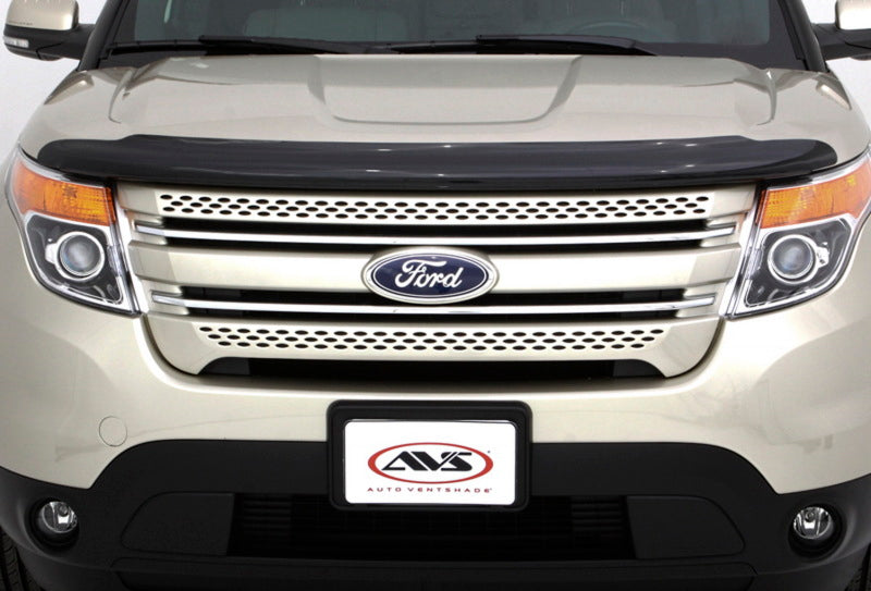 AVS 11-15 Ford Explorer (Excl. Sport Model) High Profile Bugflector II Hood Shield - Smoke Stone/Bug Deflectors AVS