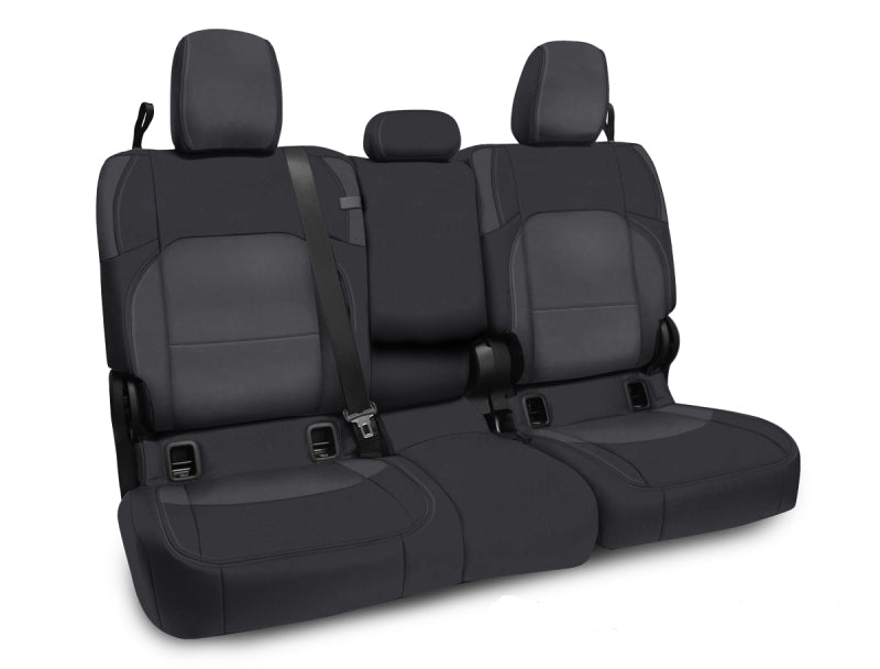 PRP 2020+ Jeep Gladiator JT Rear Bench Cover with Leather Interior - Black/Grey Seat Covers PRP Seats