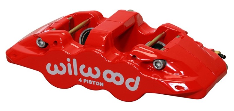 Wilwood Caliper-Aero4-R/H - Red 1.88/1.62in Pistons 1.25in Disc Brake Calipers - Perf Wilwood