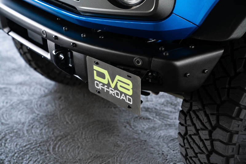 DV8 Offroad 21-22 Ford Bronco Factory Front Bumper License Relocation Bracket - Side License Plate Relocation DV8 Offroad