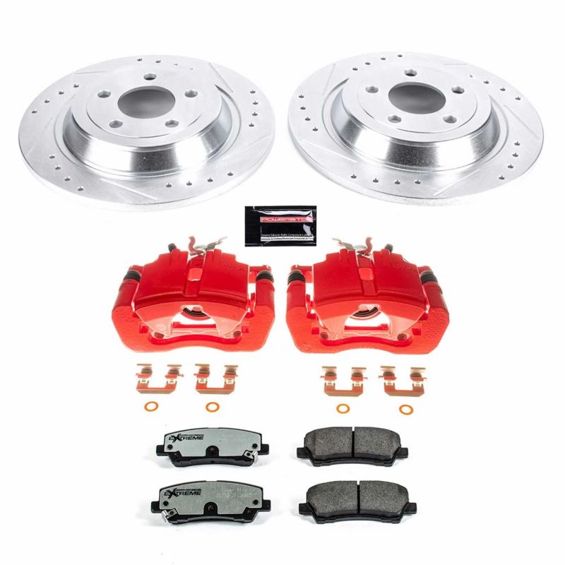 Power Stop 15-19 Ford Mustang Rear Z26 Street Warrior Brake Kit w/Calipers Brake Kits - Performance D&S PowerStop