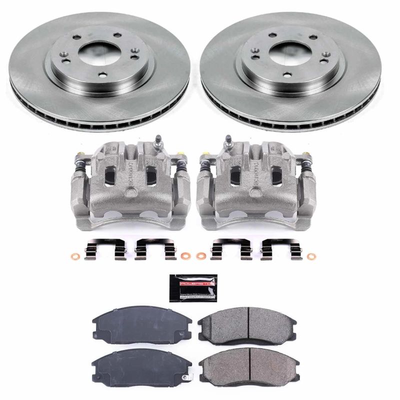 Power Stop 01-06 Hyundai Santa Fe Front Autospecialty Brake Kit w/Calipers Brake Kits - OE PowerStop